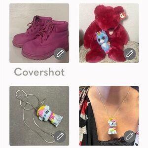 Timberland Boots 7+🌺design+huge🧸TY+6.5”🦄Beanie Babies+18”panda💕necklace